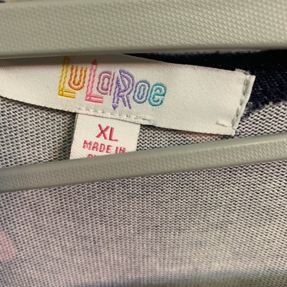 XL blue with pink polka dot Lularoe Sarah EUC - Picture 4 of 5